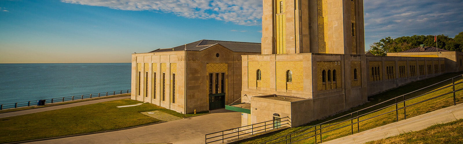 RC Harris Water Treatment Plant on a cloudy day