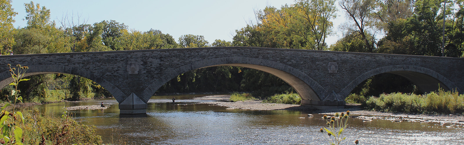 Old Mill Bridge and the Humber River on a sunny day